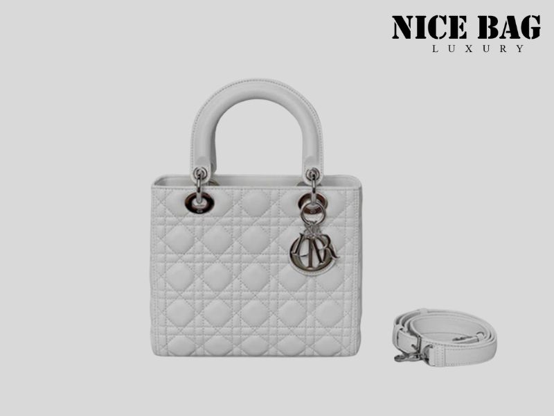 Dior Lady Bag Full White vẻ tinh tế trong từng đường nét