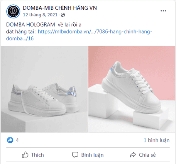 Cửa hàng bán giày Domba chính hãng tại Sài Gòn