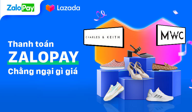 Mua giày thể thao nữ sneaker chính hãng trên Lazada thanh toán ZaloPya nhận ưu đãi hot