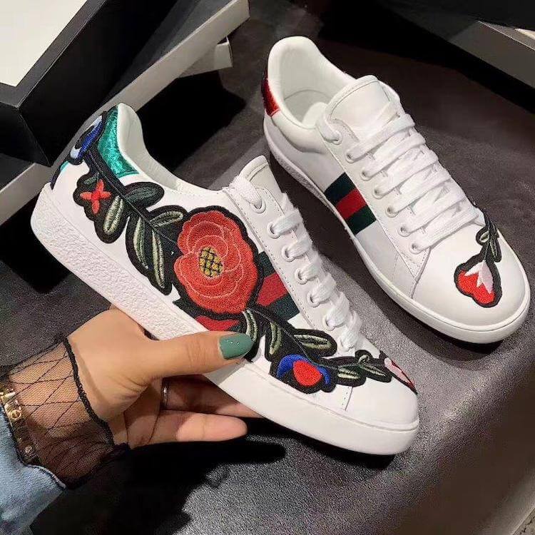 Giày Gucci Ace Low-Top Floral chính hãng