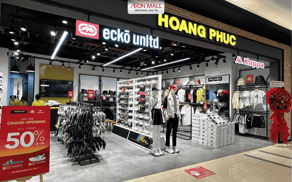 Hoàng Phúc Khai Trương AEON MALL Bình Tân: Săn Giày Kappa, Ecko Unltd Chính Hãng Giá Siêu Tốt!