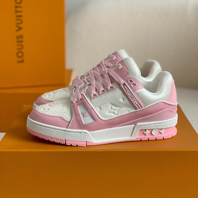 Giày Louis Vuitton Lv Trainer Monogram Pink Best Quality