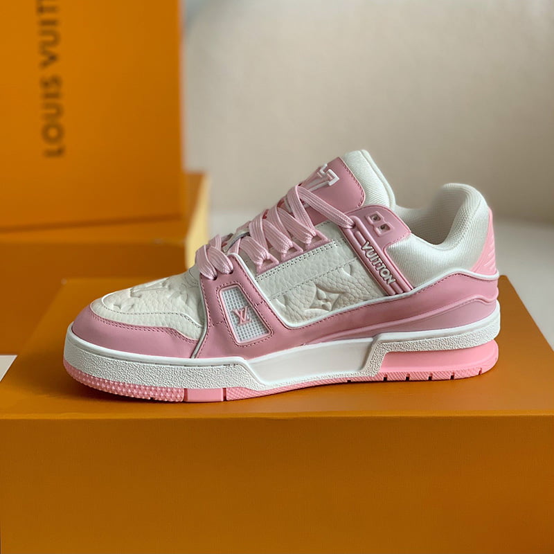Giày Louis Vuitton Lv Trainer Monogram Pink Best Quality