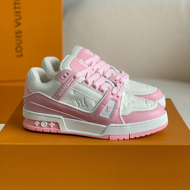 Giày Louis Vuitton Lv Trainer Monogram Pink Best Quality