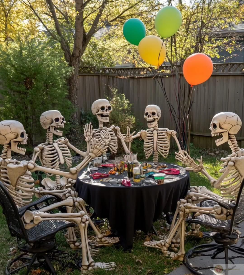 Skeleton cùng nhau tiệc tùng sôi động, xương xẩu mà vui hết mức