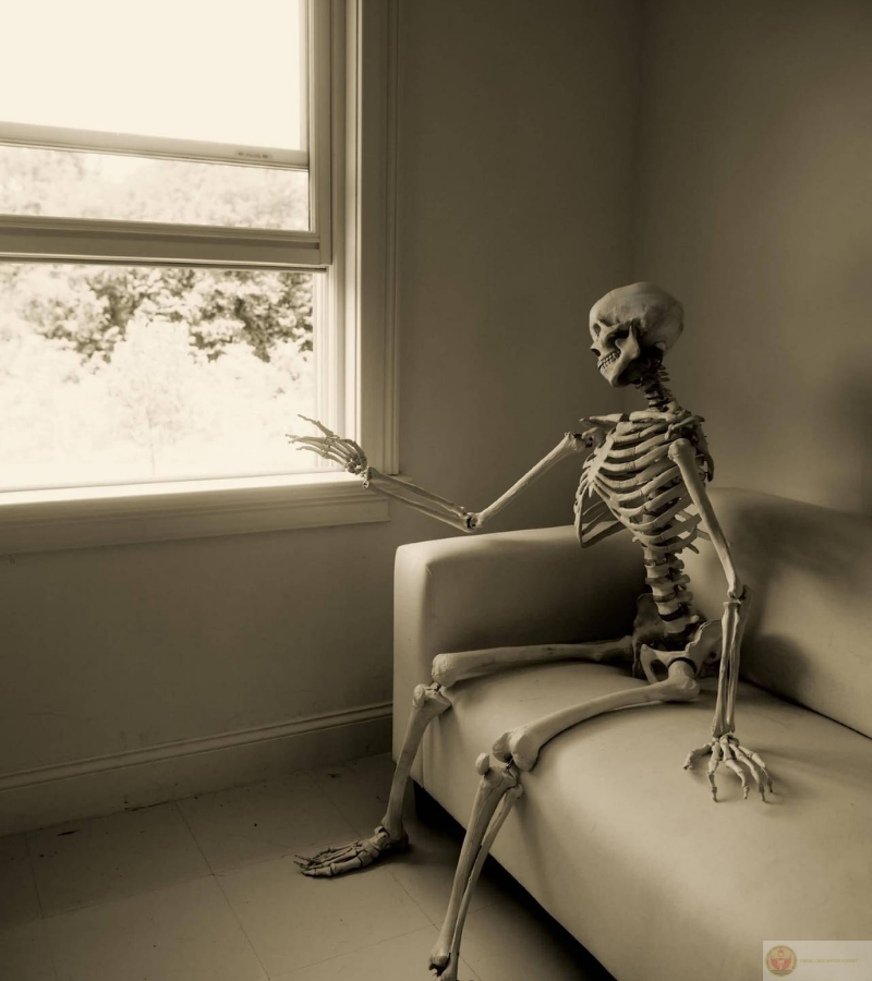 Meme skeleton kiên nhẫn chờ người thương