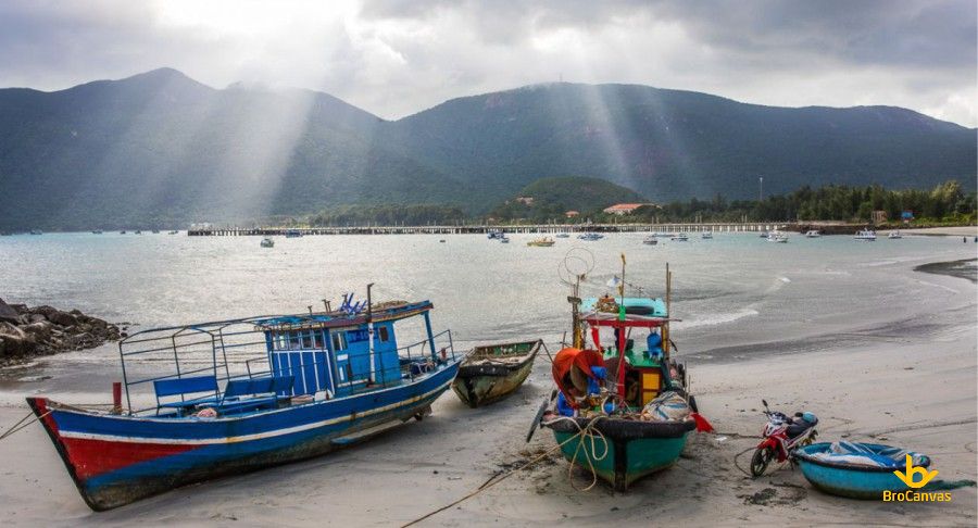 Hình ảnh Thuyền Chài Làng Biển