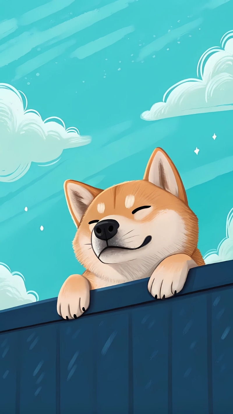 ảnh nền con chó chibi cute