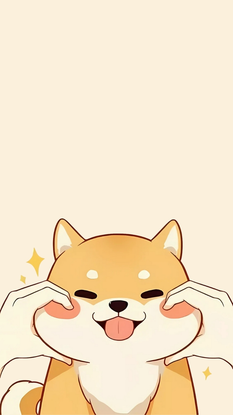 ảnh nền con chó chibi vui nhộn