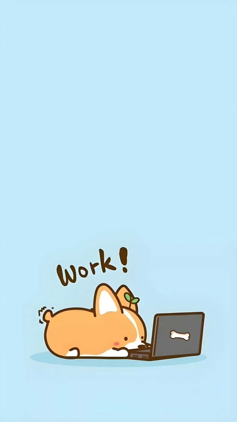 ảnh nền con chó chibi lung linh nhất