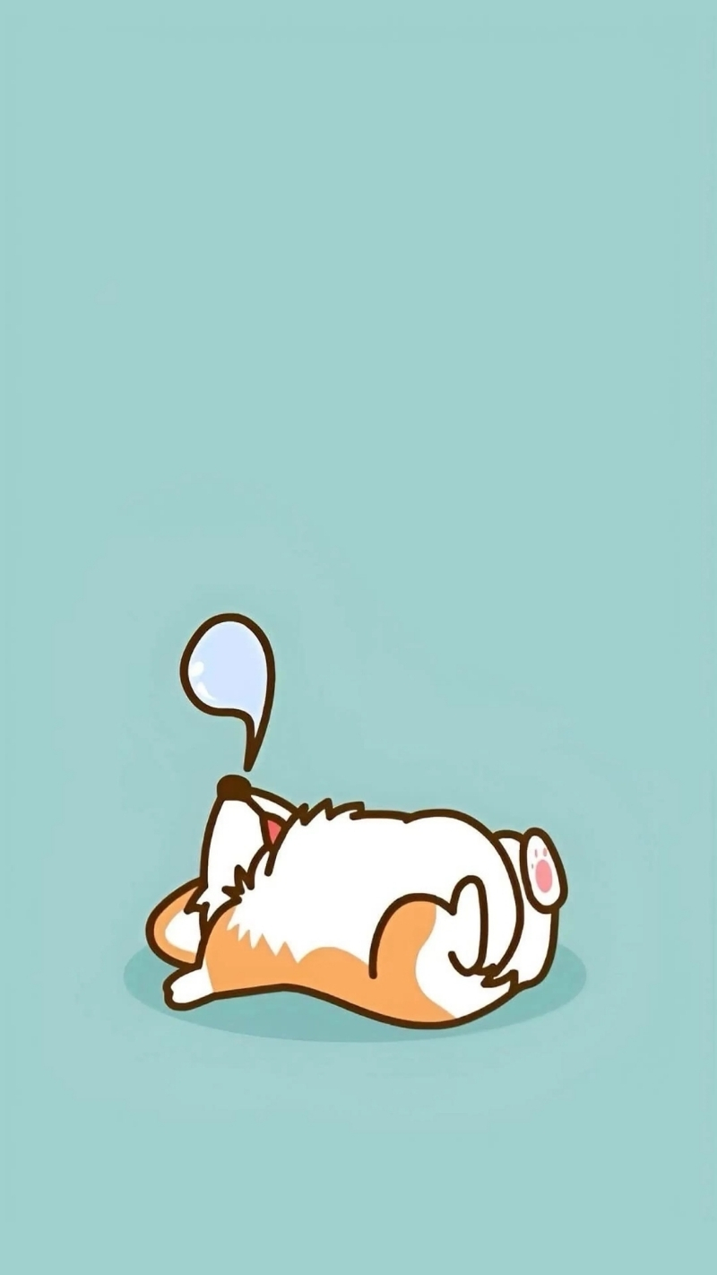 ảnh nền con chó chibi siêu vui