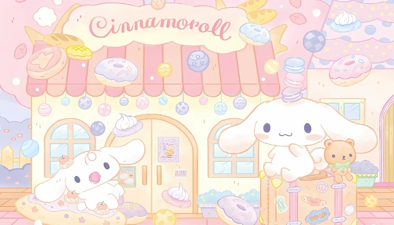 Hình nền Cinnamoroll màu hồng đáng yêu