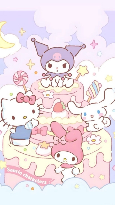 Ảnh nền điện thoại cute Cinnamoroll và Kuromi