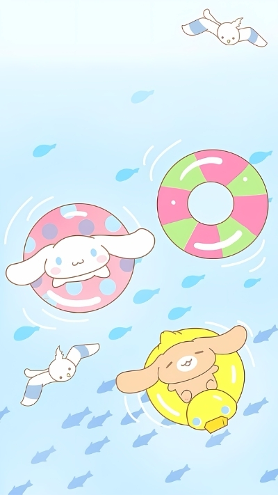 Hình Cinnamoroll nền đẹp cho điện thoại