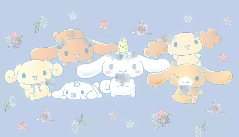 Ảnh nền cute Cinnamoroll và Kuromi