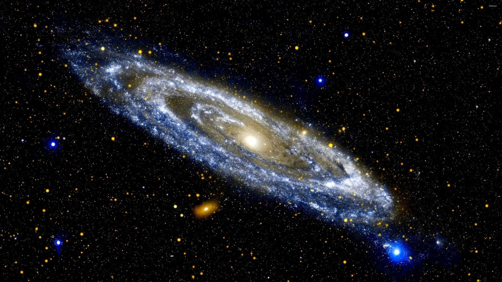 Hình nền máy tính lấp lánh đêm yên bình