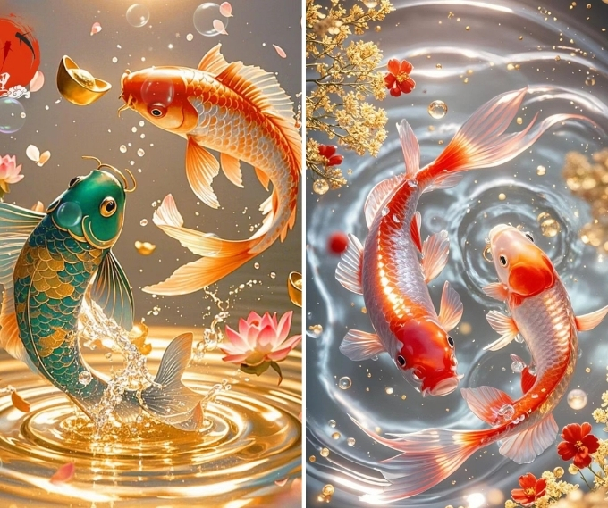 Hình nền cá chép hóa rồng: Biểu tượng của sự kiên trì và thành công 2026