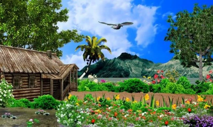 Hình nền laptop cầu may cho người mệnh Mộc