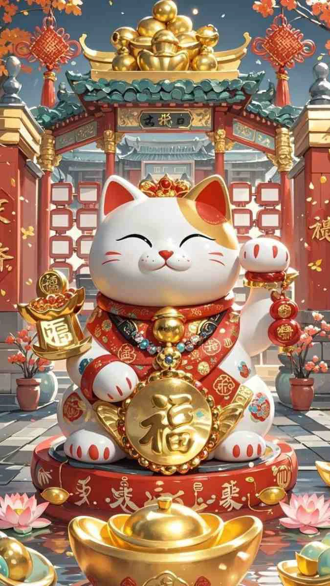 Chú mèo thần tài gõ cửa