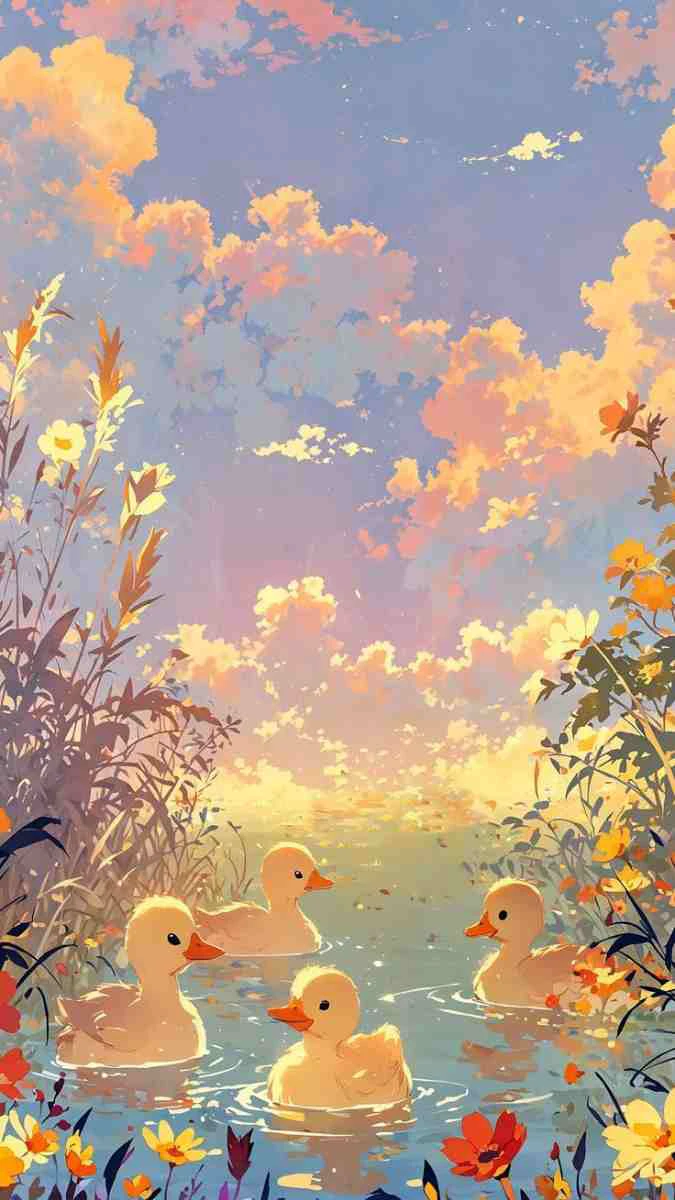 Hình nền iPhone 15 hoạt hình dễ thương