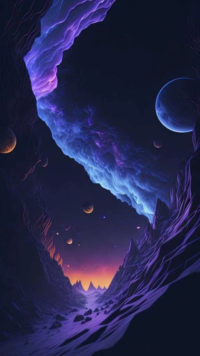 Hình nền iPhone 15 chủ đề vũ trụ, công nghệ full HD