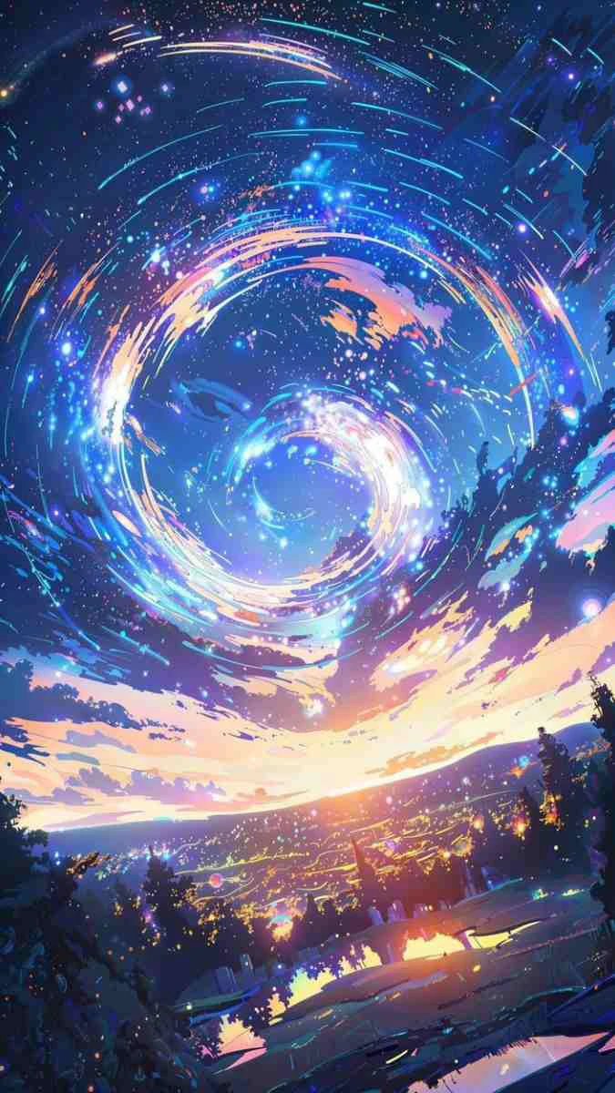 Thiết kế hành tinh giả tưởng với ánh sáng phát ra từ lõi