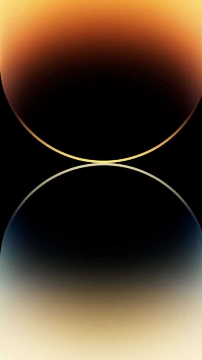 Hình nền iPhone 15 vàng với hiệu ứng ánh sáng độc đáo