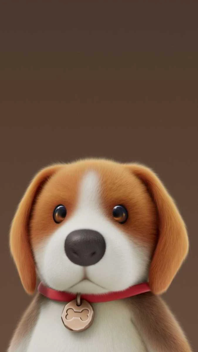 Chó con với đôi mắt to tròn