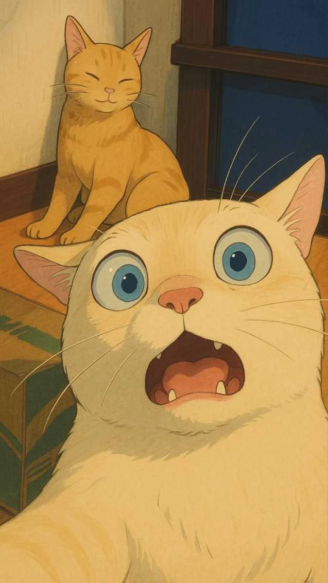 Chú mèo hài hước