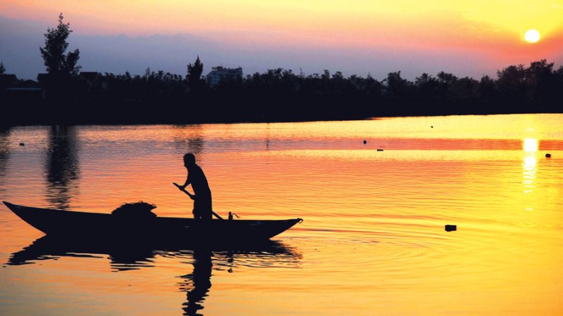 Hình nền đẹp yên bình – Bức tranh làng quê tĩnh lặng