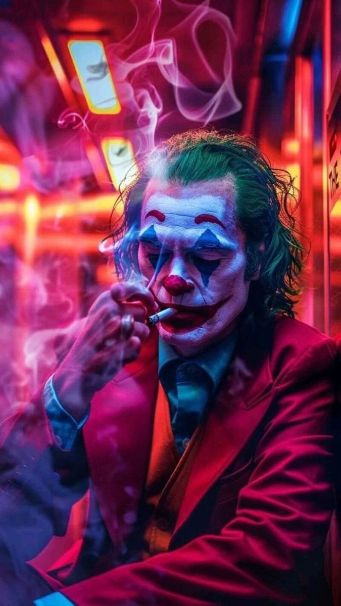 Hình nền Joker buồn hút thuốc