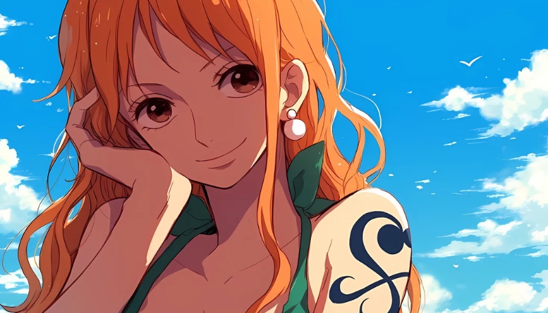 Ảnh Nami One Piece lung linh sắc màu