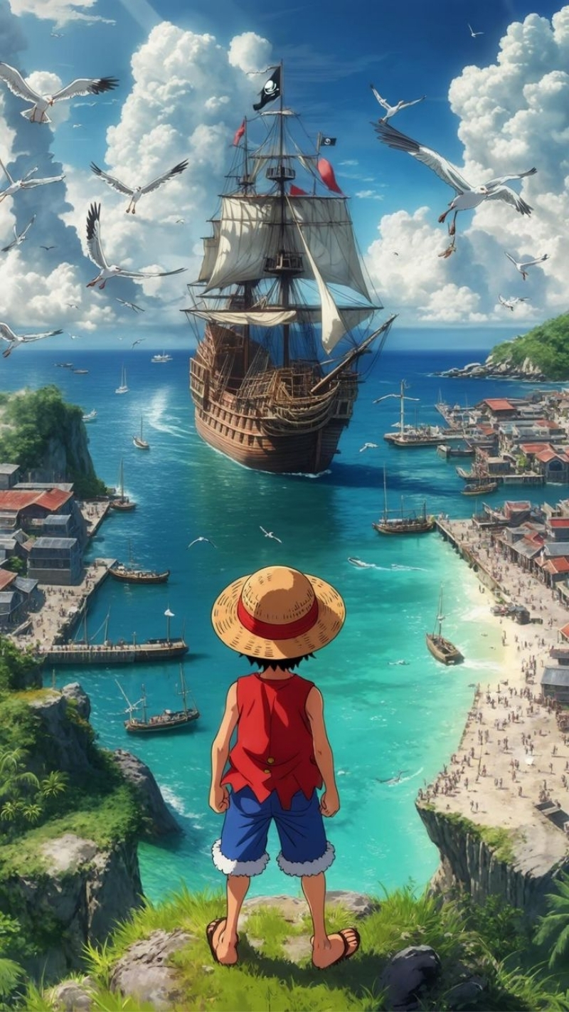 Background anime One Piece sắc nét mobile
