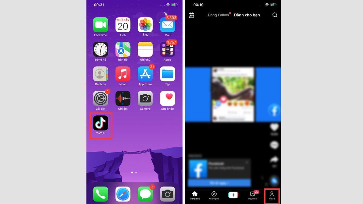 cách đổi avatar TikTok bằng video - bước 1