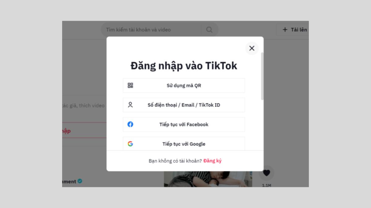cách đổi avatar TikTok bằng ảnh trên máy tính bước 1