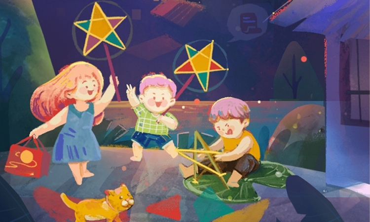 Không khí đêm hội Trung Thu