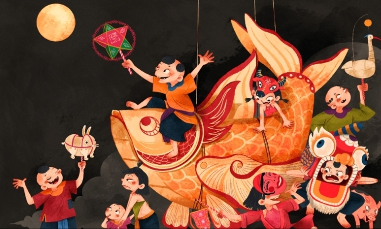 Không khí đêm hội Trung Thu