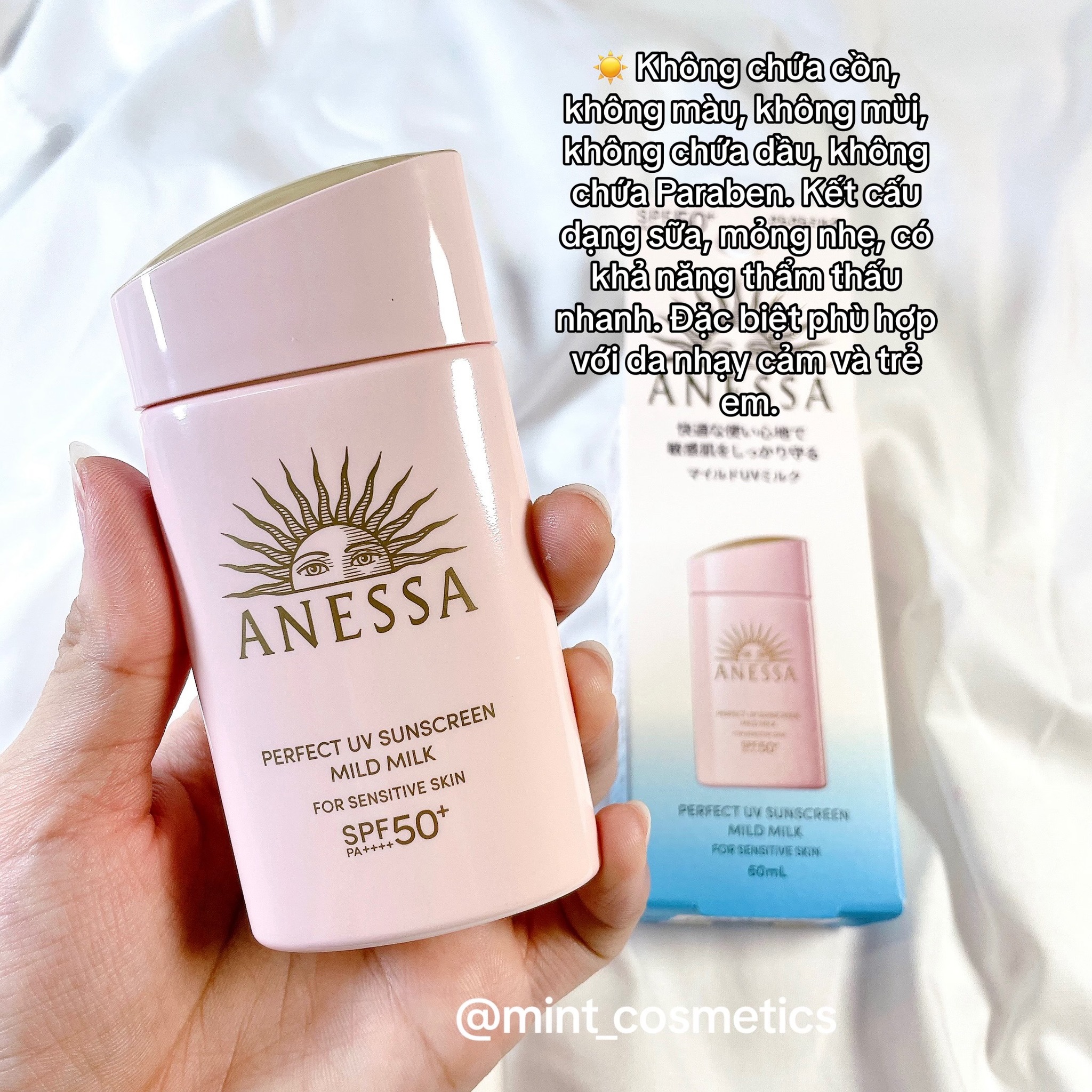 Sữa Chống Nắng Anessa Cho Da Nhạy Cảm Mild Milk For Senstive Skin