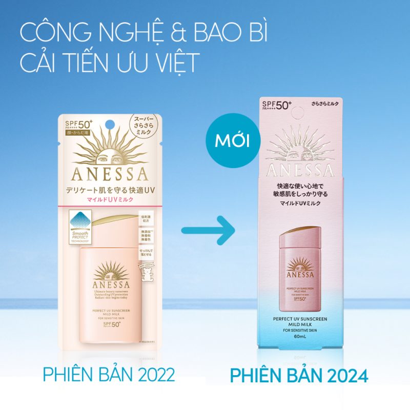 Sữa Chống Nắng Anessa Cho Da Nhạy Cảm Mild Milk For Senstive Skin