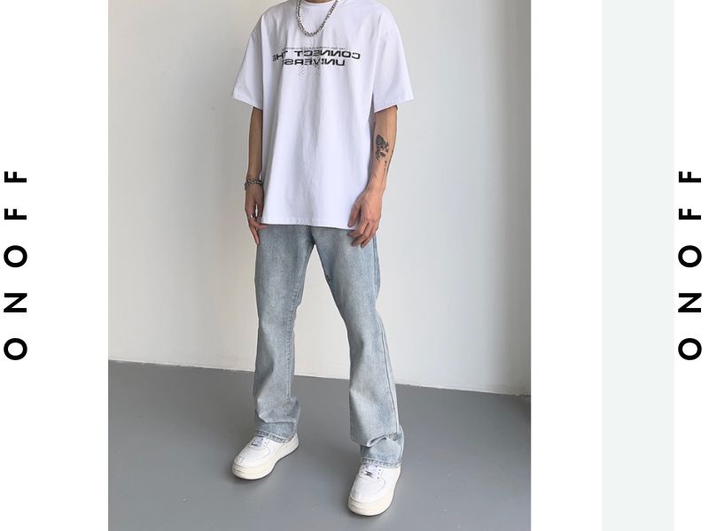 phối đồ với quần ống loe nam