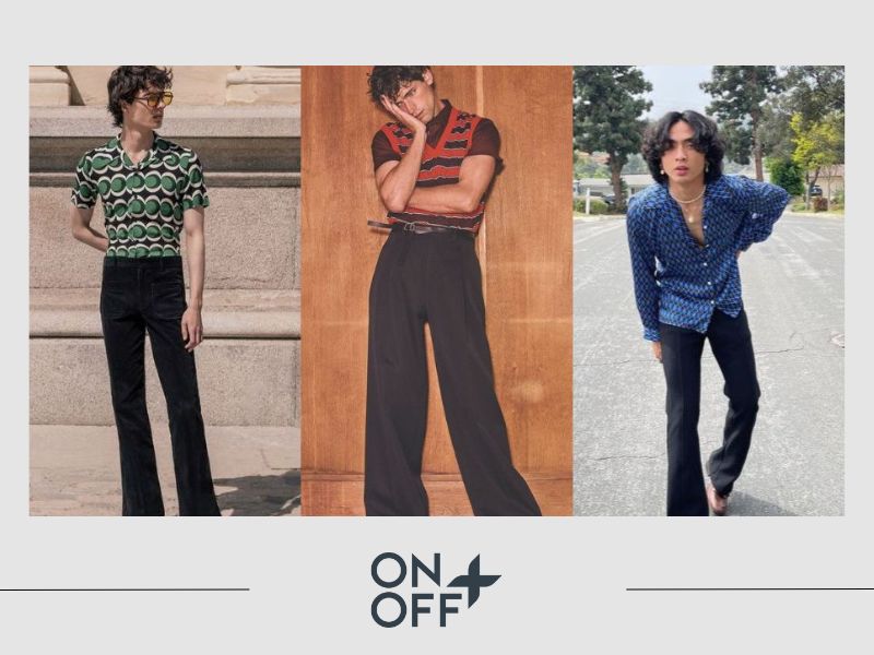 phối quần ống loe nam