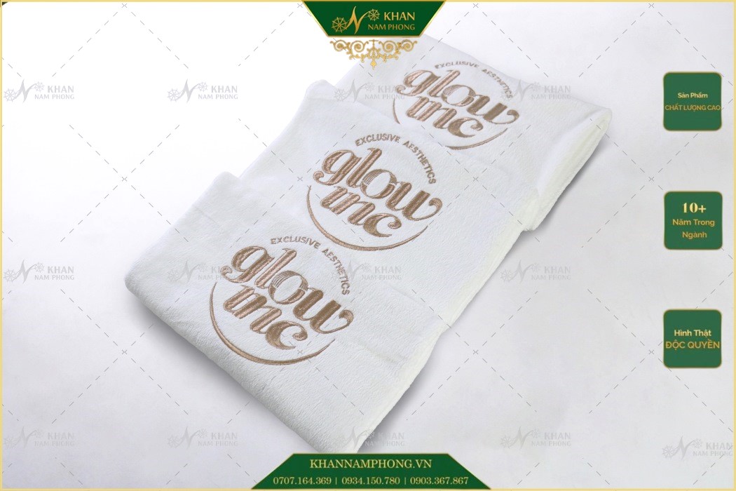 Khăn tắm microfiber 70x140cm thêu logo theo yêu cầu