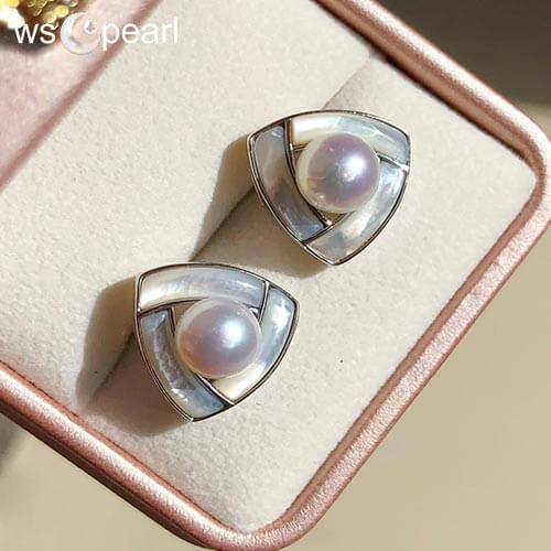 Hoa tai ngọc trai bạc