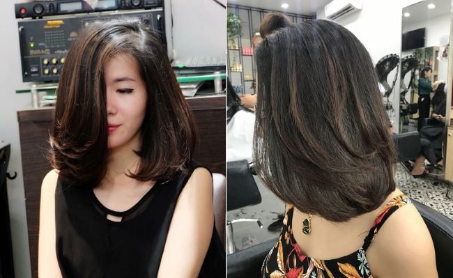 Tóc uốn cụp đuôi chữ C