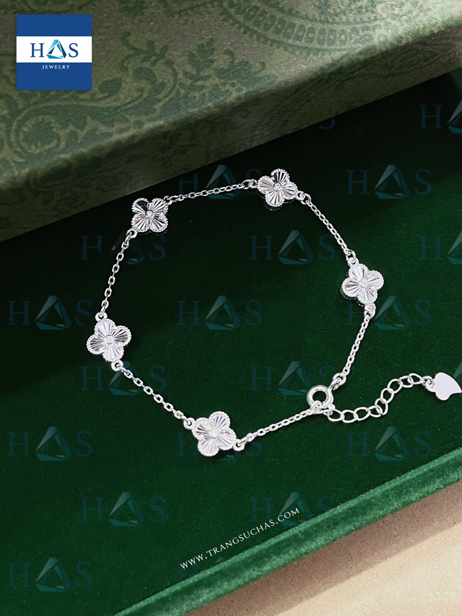 lắc tay van cleef bạc HAS