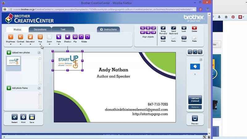 Công cụ thiết kế poster Brother Creative Center