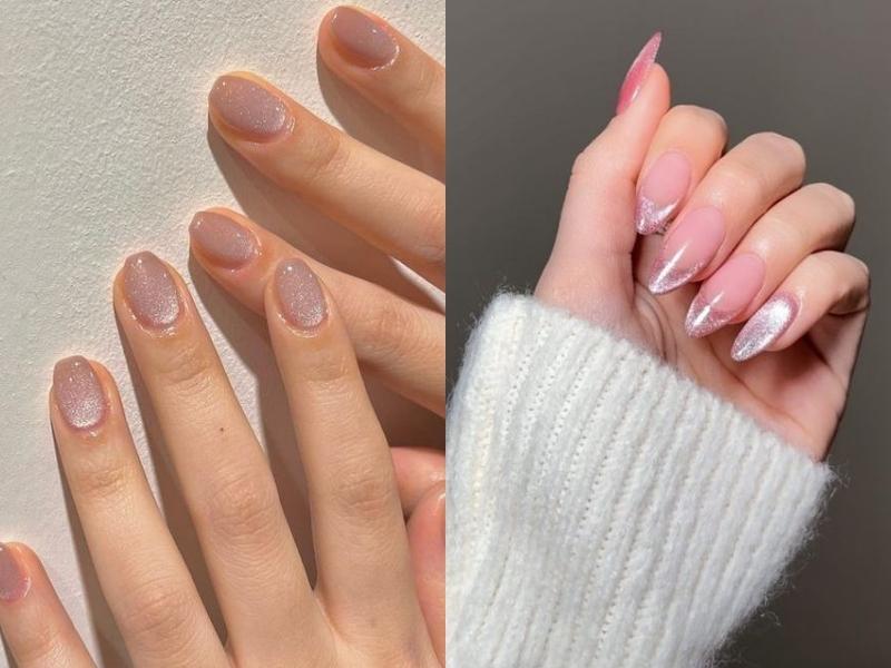 Nail hồng mắt mèo