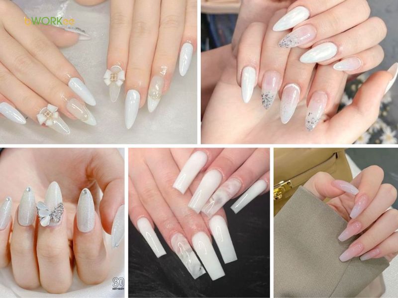Cách giữ nail màu trắng bền và lâu phai