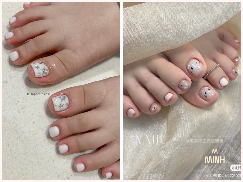 màu móng chân đẹp cho da ngăm