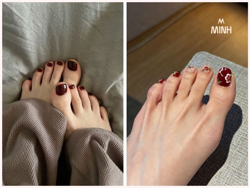 màu móng chân đẹp cho da ngăm